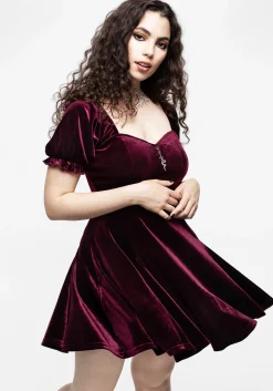 Veniri Corset Mini Dress - Wine
