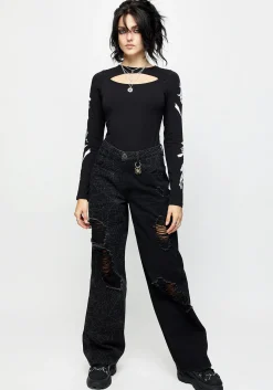 Venom Spliced Wide Leg Jeans