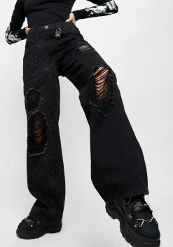 Venom Spliced Wide Leg Jeans