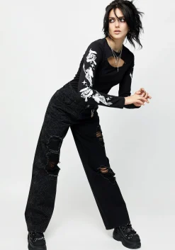 Venom Spliced Wide Leg Jeans