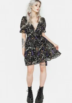 Vesna Chiffon Mini Wrap Dress