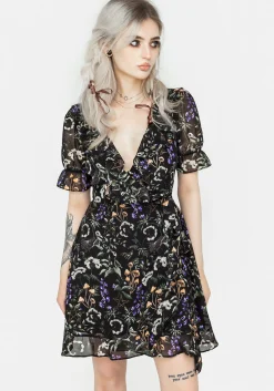 Vesna Chiffon Mini Wrap Dress