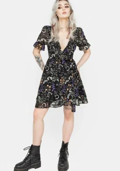 Vesna Chiffon Mini Wrap Dress