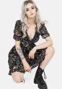 Vesna Chiffon Mini Wrap Dress