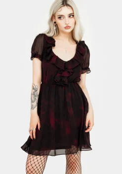 Vesta Chiffon Ruffle Mini Dress