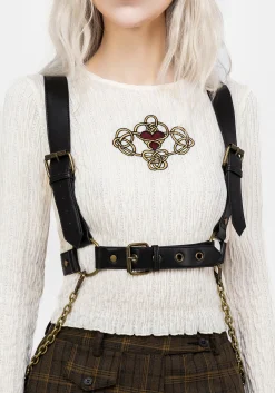 Vignette Brass Chain Harness