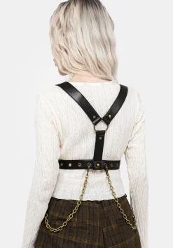 Vignette Brass Chain Harness
