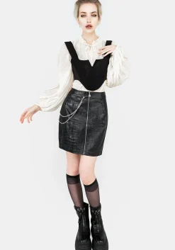 Villain Textured Blouse - White