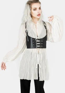 Villain Textured Blouse - White