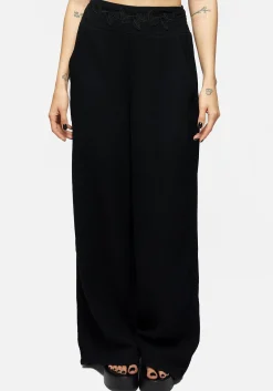 Vine Textured Wide Leg Trouser