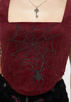 Webcatcher Embroidered Corset Top