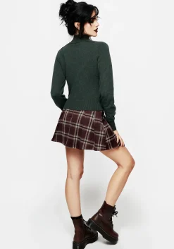 Whisper Mock Neck Embroidered Knit Sweater