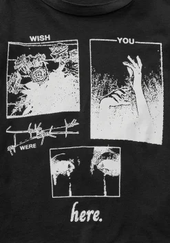 Wish Washed Black Scoop Neck T-Shirt