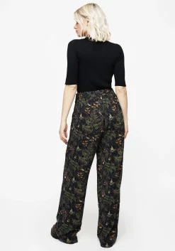 Wither Fern Print Wide Leg Trousers