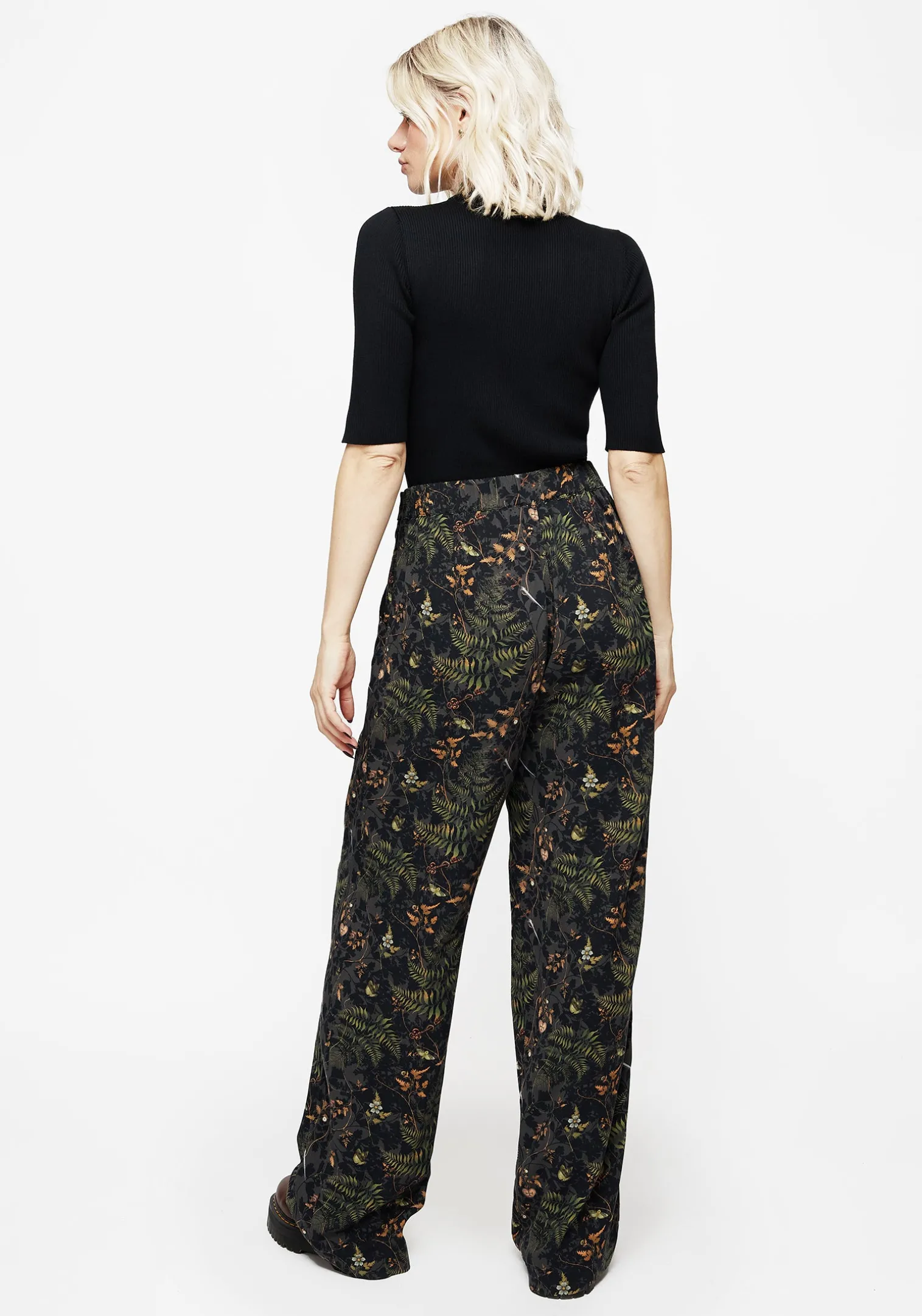 Wither Fern Print Wide Leg Trousers
