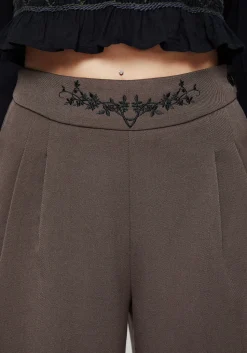Woodruff Embroidered Balloon Leg Trouser