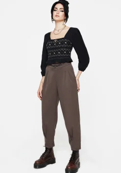 Woodruff Embroidered Balloon Leg Trouser