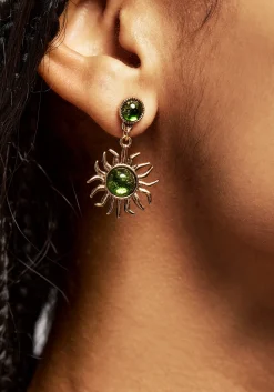 Xanthe Pressed Algae Sun Drop Earrings
