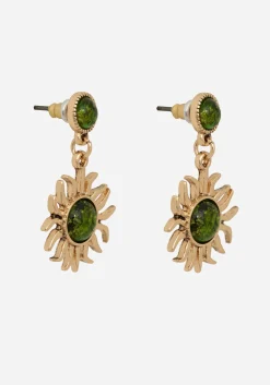 Xanthe Pressed Algae Sun Drop Earrings