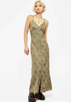 Yara Floral Print Button Up Maxi Slip Dress