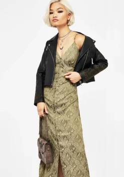 Yara Floral Print Button Up Maxi Slip Dress