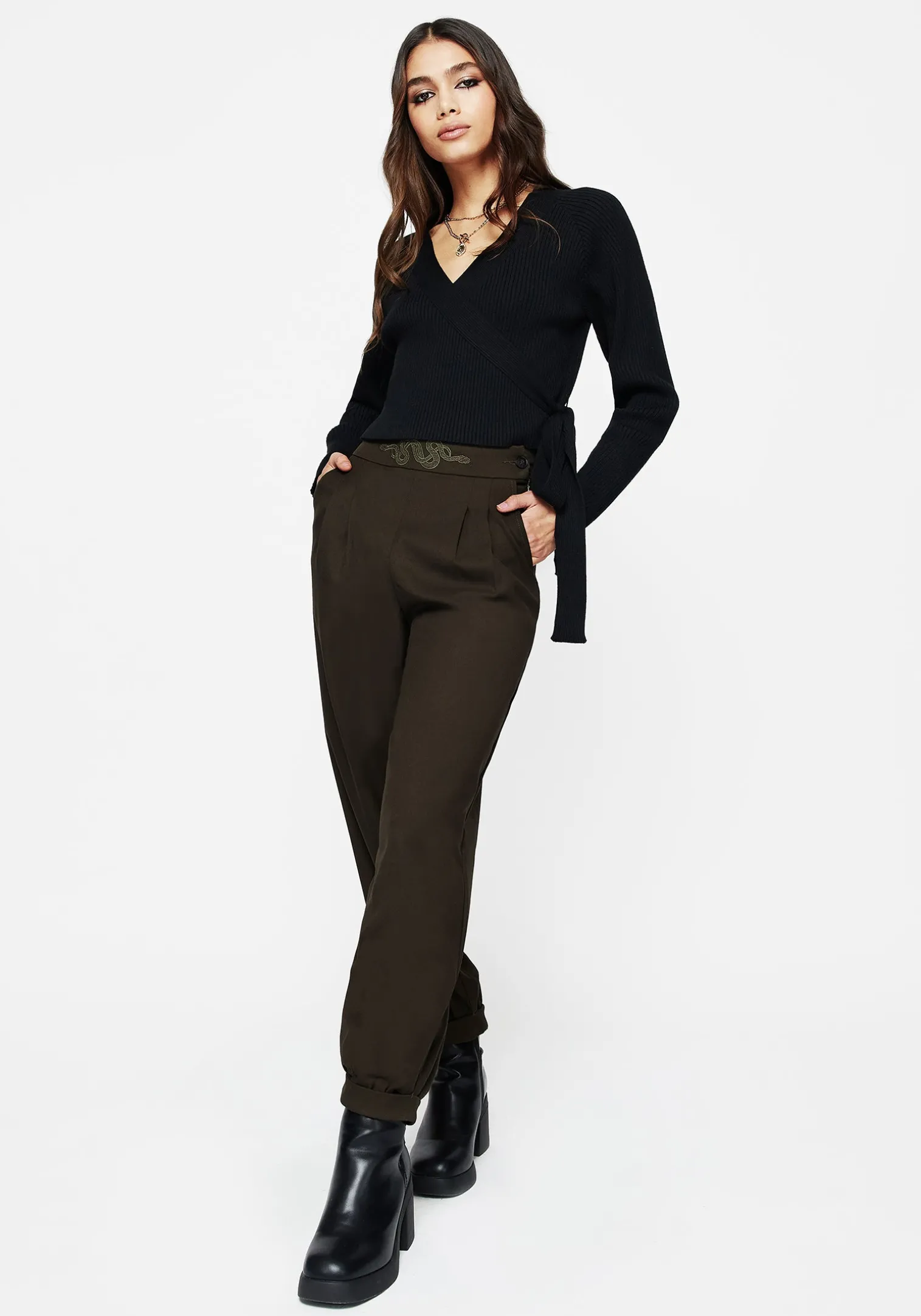 Zarina Embroidered Balloon Trousers