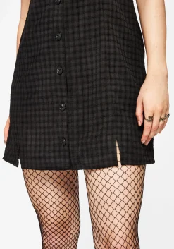 Ziggy Check Button Up Mini Dress
