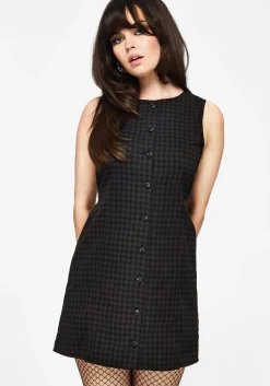 Ziggy Check Button Up Mini Dress