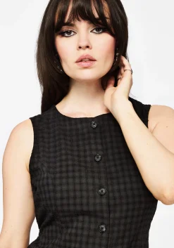 Ziggy Check Button Up Mini Dress