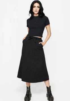Ziggy Check Midi Skirt