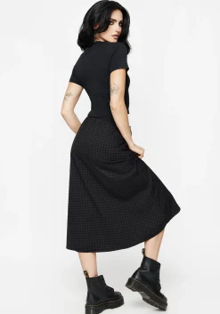 Ziggy Check Midi Skirt