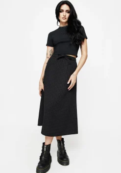 Ziggy Check Midi Skirt