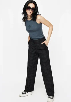 Ziggy Check Straight Leg Trousers