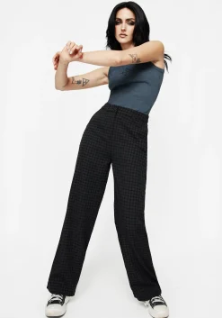 Ziggy Check Straight Leg Trousers