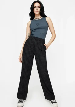 Ziggy Check Straight Leg Trousers