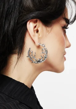 Zinnia Hoop Earring - Silver