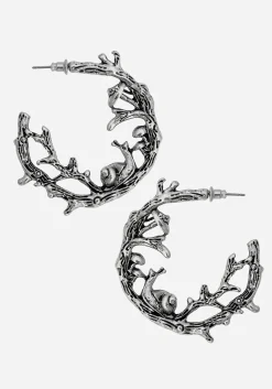 Zinnia Hoop Earring - Silver