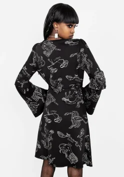 Zodiac Flare Sleeve Mini Dress