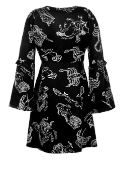 Zodiac Flare Sleeve Mini Dress