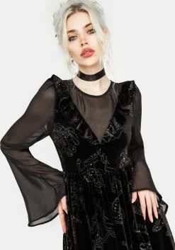 Zodiac Foil Print Mini Dress