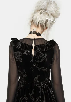 Zodiac Foil Print Mini Dress