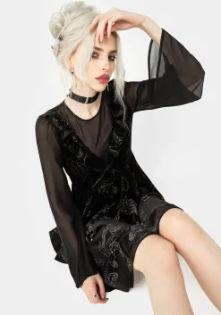Zodiac Foil Print Mini Dress