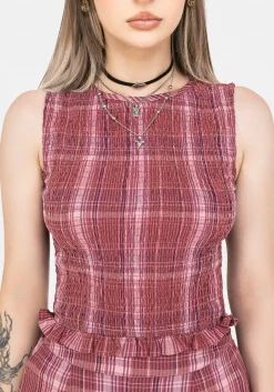 Zorina Cotton Shirred Vest Top