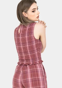 Zorina Cotton Shirred Vest Top