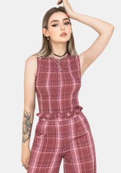Zorina Cotton Shirred Vest Top