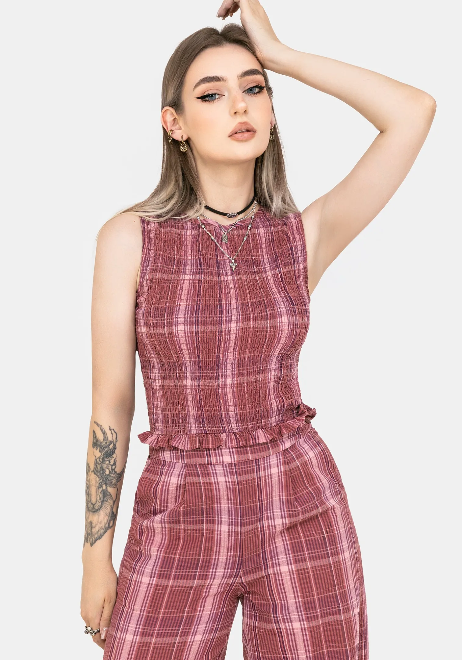 Zorina Cotton Shirred Vest Top